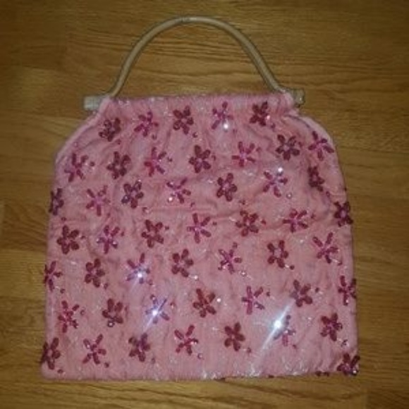 Bamboo handle beaded purse - Picture 5 of 5